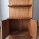 Vintage teak corner bookshelf