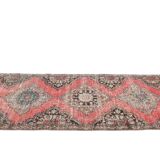 Classic Pattern Red & Green Vintage Runner Rug, 104x344Cm