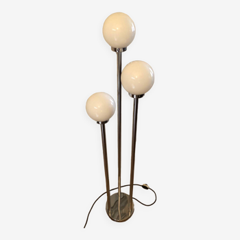 Floor lamp 3 globes Italian design 1970