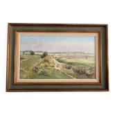 Tableau Peinture Huile Paysage Champêtre Impressionniste Signé  Deloison