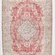 Tapis persan vintage rouge délavé 7x10, 199x311 cm