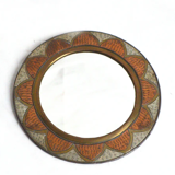 Moroccan copper and brass mirror
