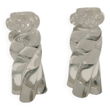 Pair of Baccarat candlesticks