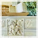 Carved flowered sideboard