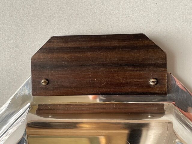 Art Deco silver metal bread basket