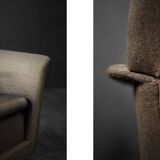 Vintage Mid-Century Danish Modern Brown 3-Seater Sofa by Folke Ohlsson