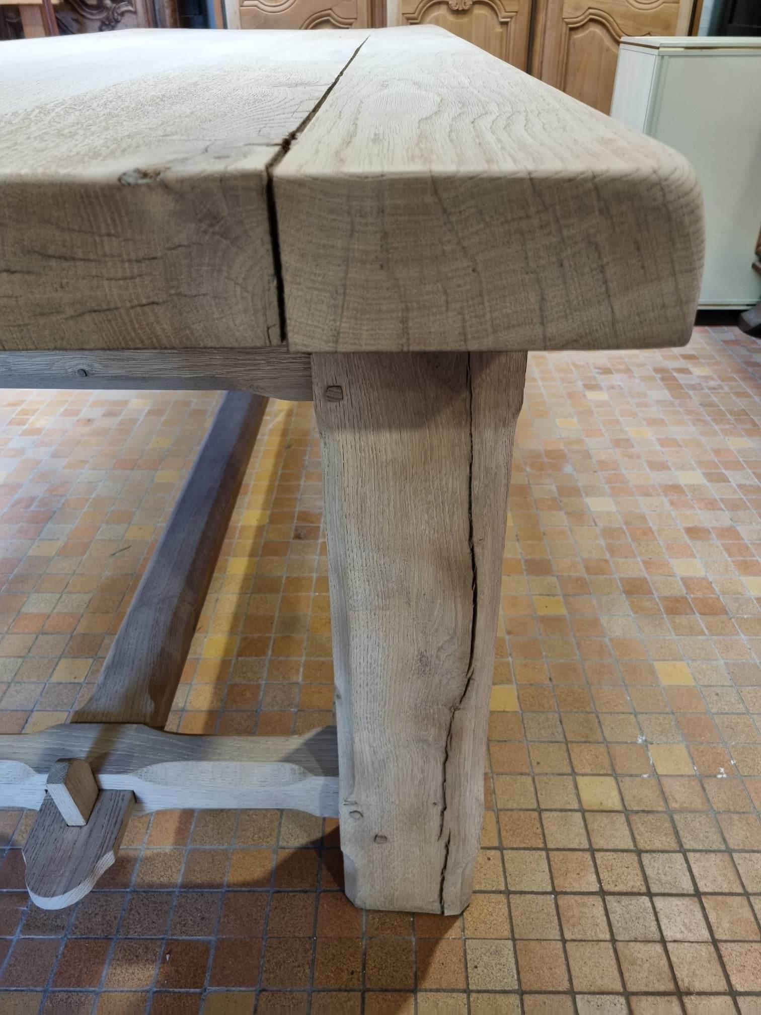 Brutalist oak table