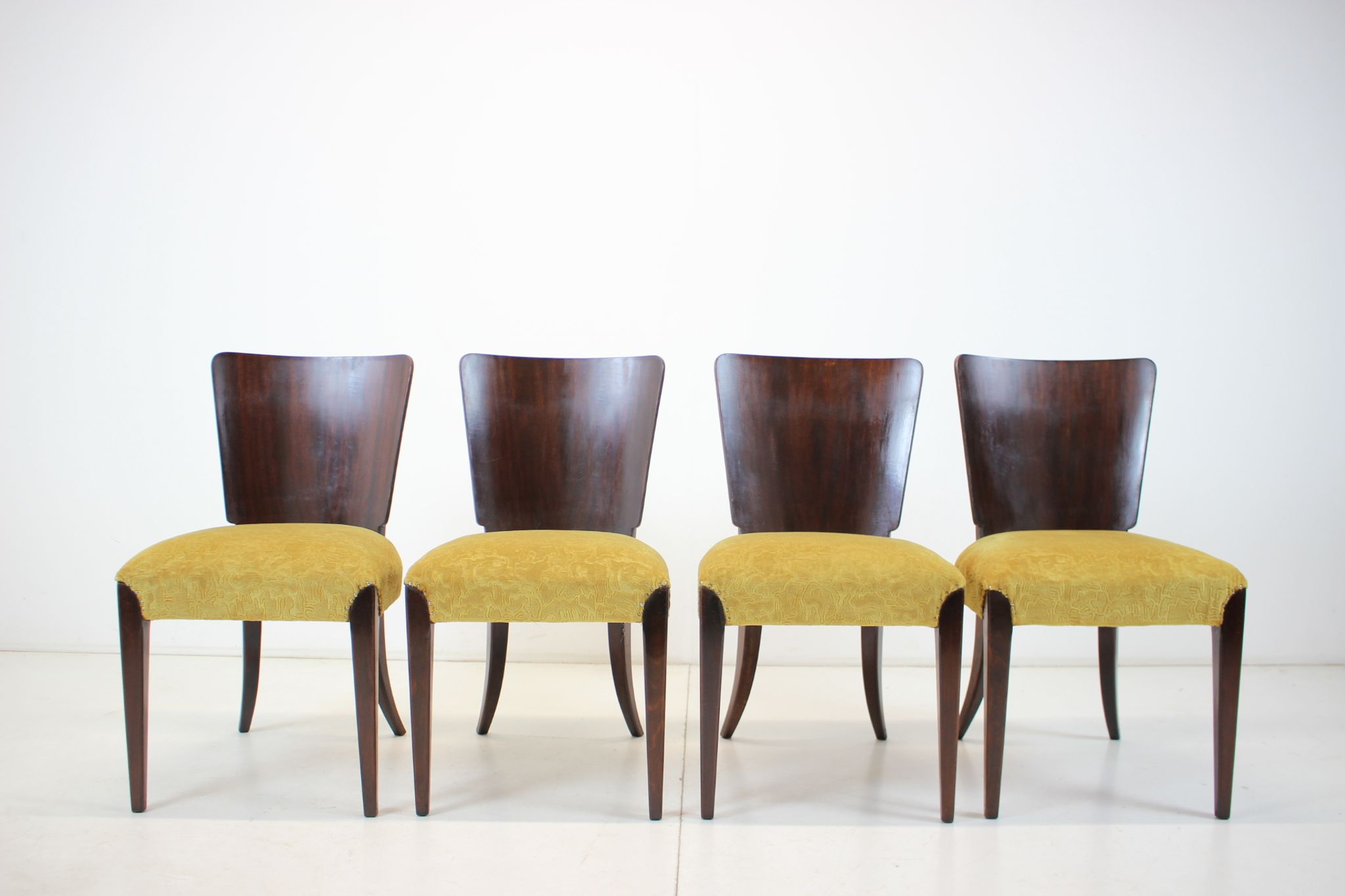 4 art deco dining chairs h-214 by Jindrich Halabala for Up Závody, set of 4