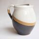 Tricolor stoneware pitcher