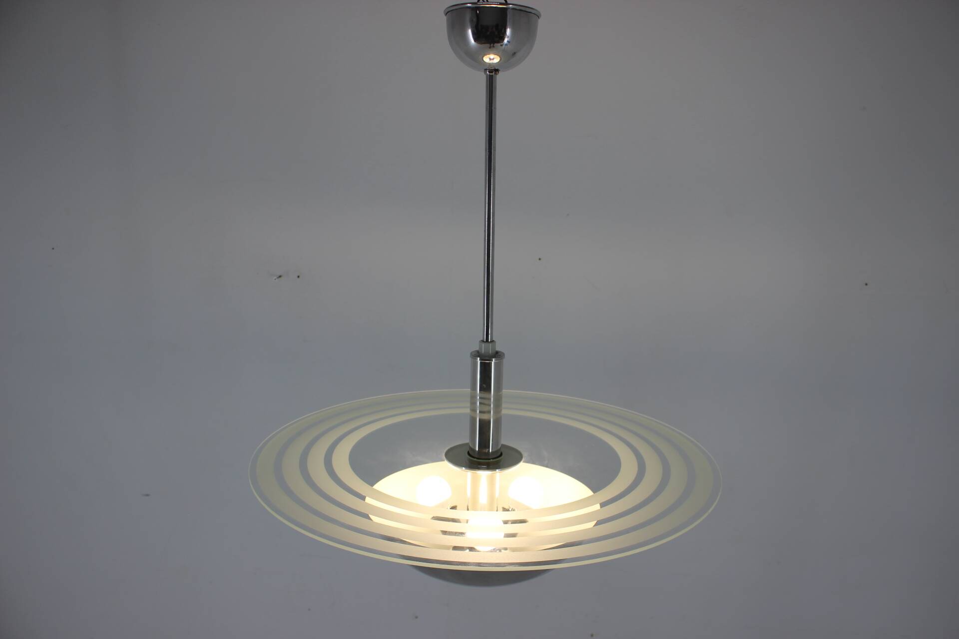 1930s Restored Art Deco Chandelier, Czechoslovakia