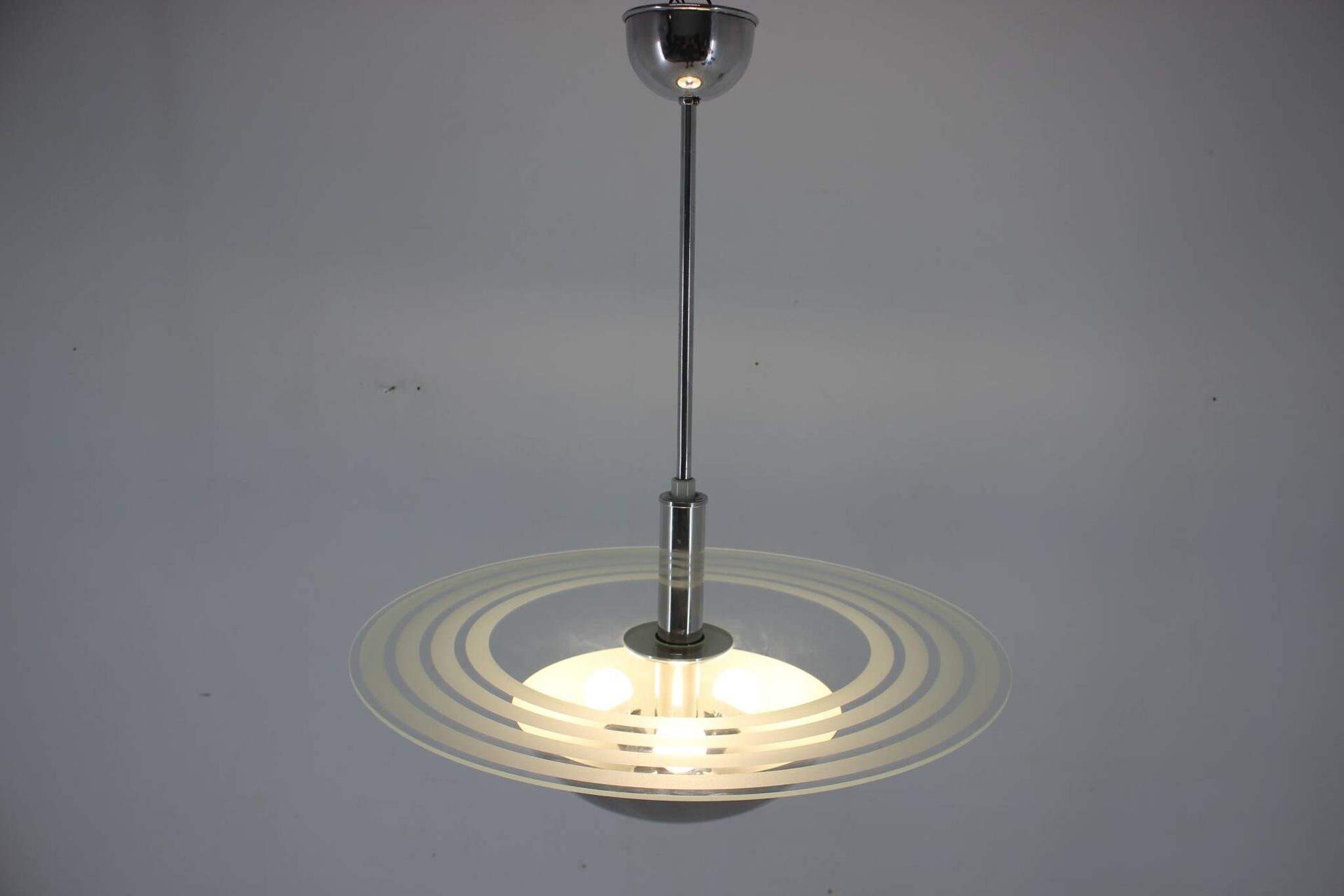 1930s Restored Art Deco Chandelier, Czechoslovakia