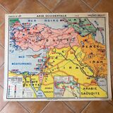 School map 2 face old No.16/16bis West Asia Edouard Bruley - Hatier Bookstore