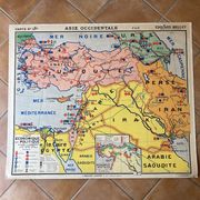 School map 2 face old No.16/16bis West Asia Edouard Bruley - Hatier Bookstore