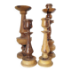 Set de 4 bougeoirs en bois tourné