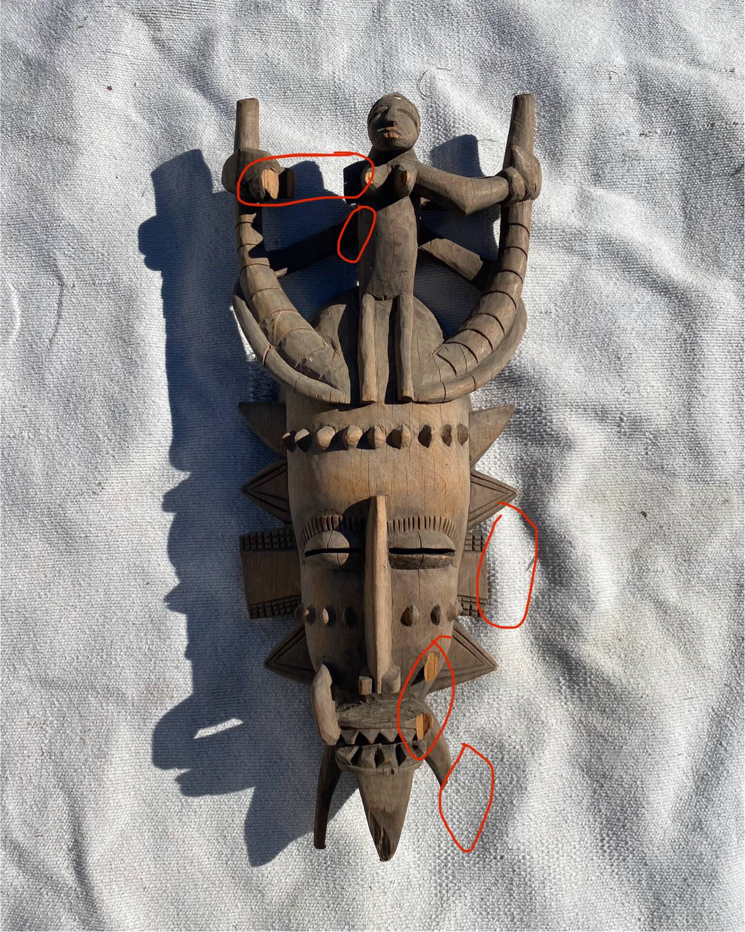 Grand Senoufo kpélié mask from Ivory Coast, 20th century.