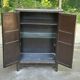 Buffet chinois vintage en laque noire sculptures Nagao des années 50