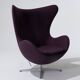 PURPLE EGG ARMCHAIR, ARNE JACOBSEN, 1960s