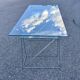 bureau chrome et verre