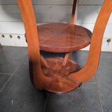 Art Deco walnut gueridon with double top from the 1930s.