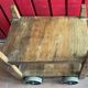 Vintage industrial servant in Teck wood and steel