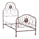 Antique Louis-Philippe wrought iron bed, Italy, 19th century