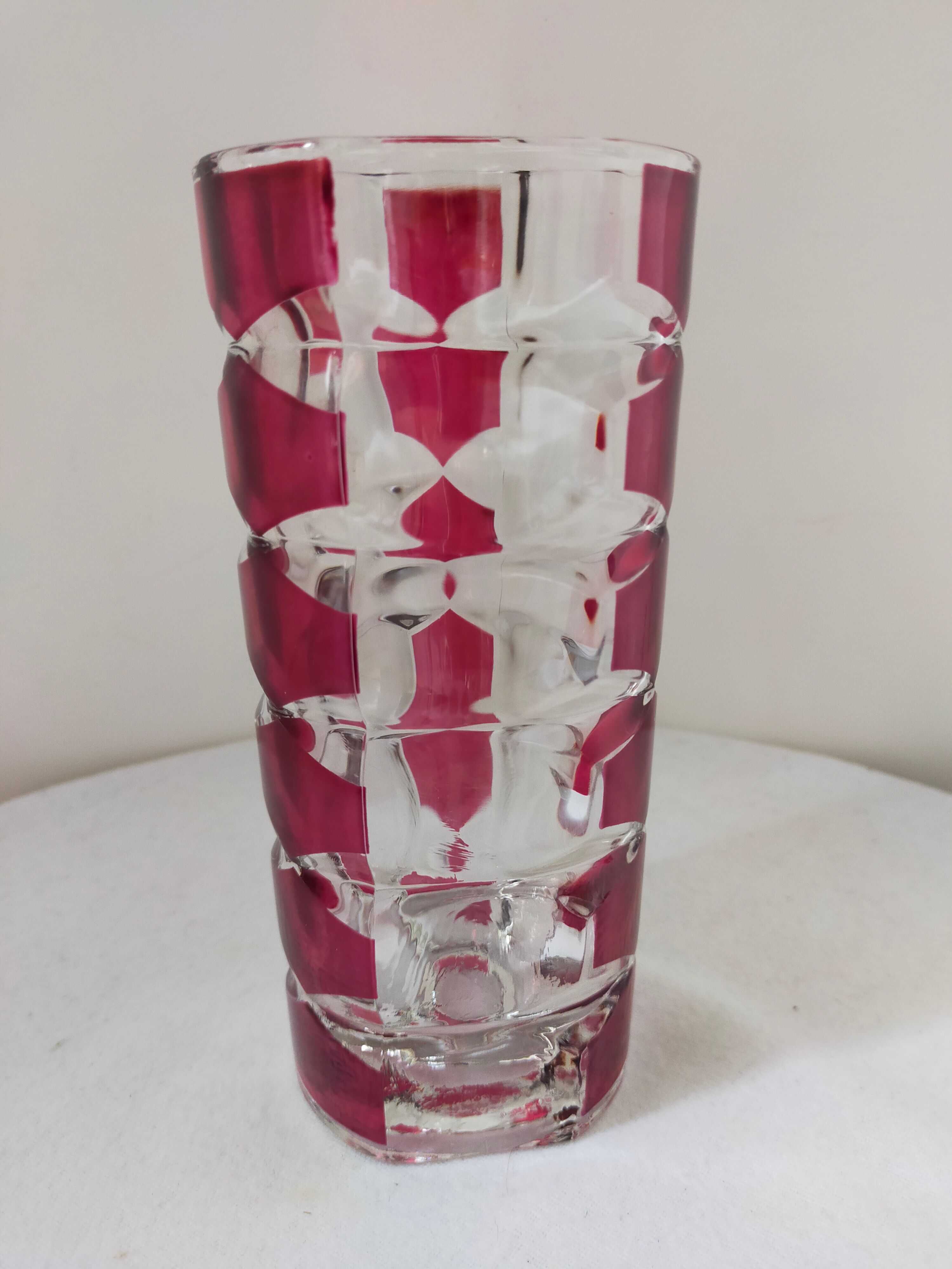 Glass art deco vase