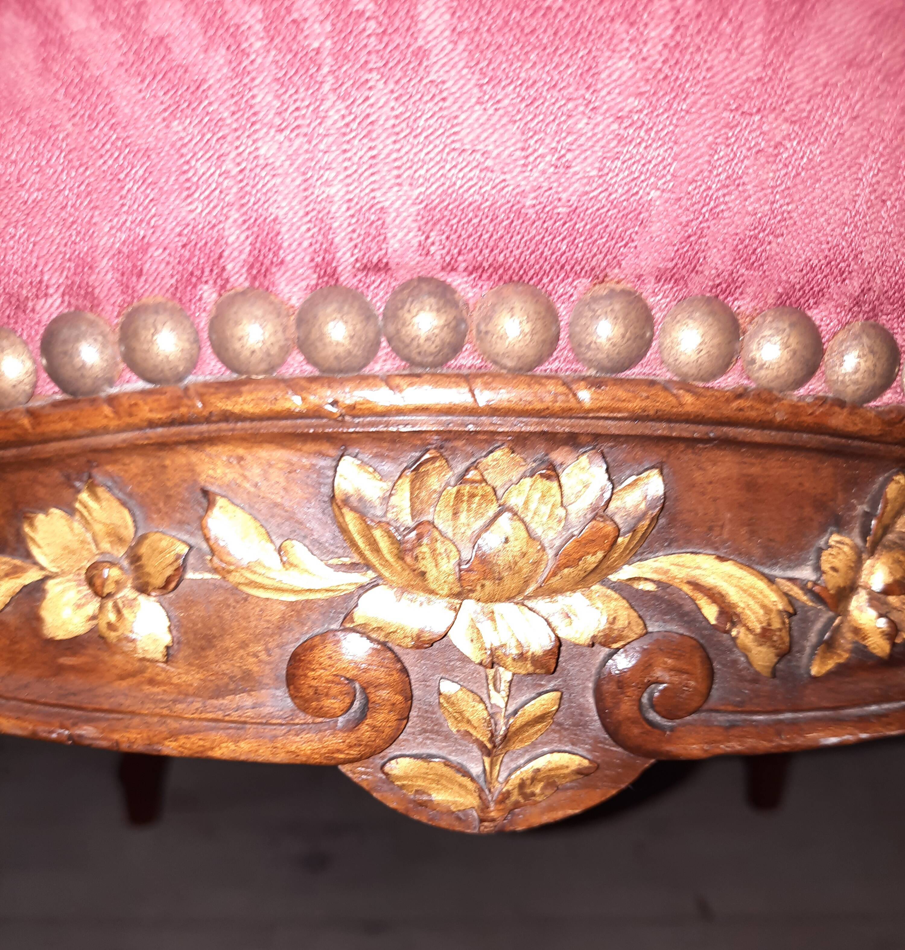 Paire de fauteuils style Louis XV