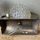 Pair of 1970s brass and glass wall sconces