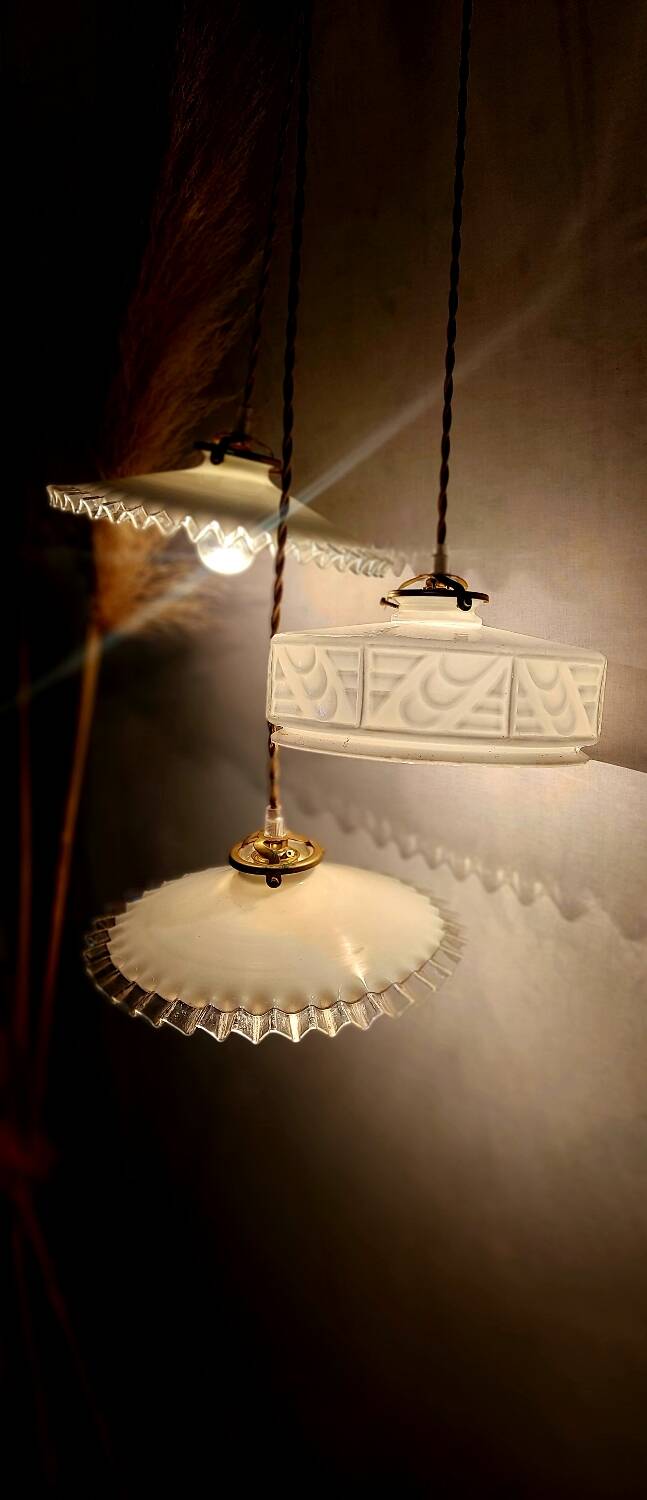 Art deco waterfall pendant light