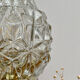 Vintage globe table lamp in molded glass