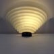 Vintage chunky art deco wavy glass wall light 1980s