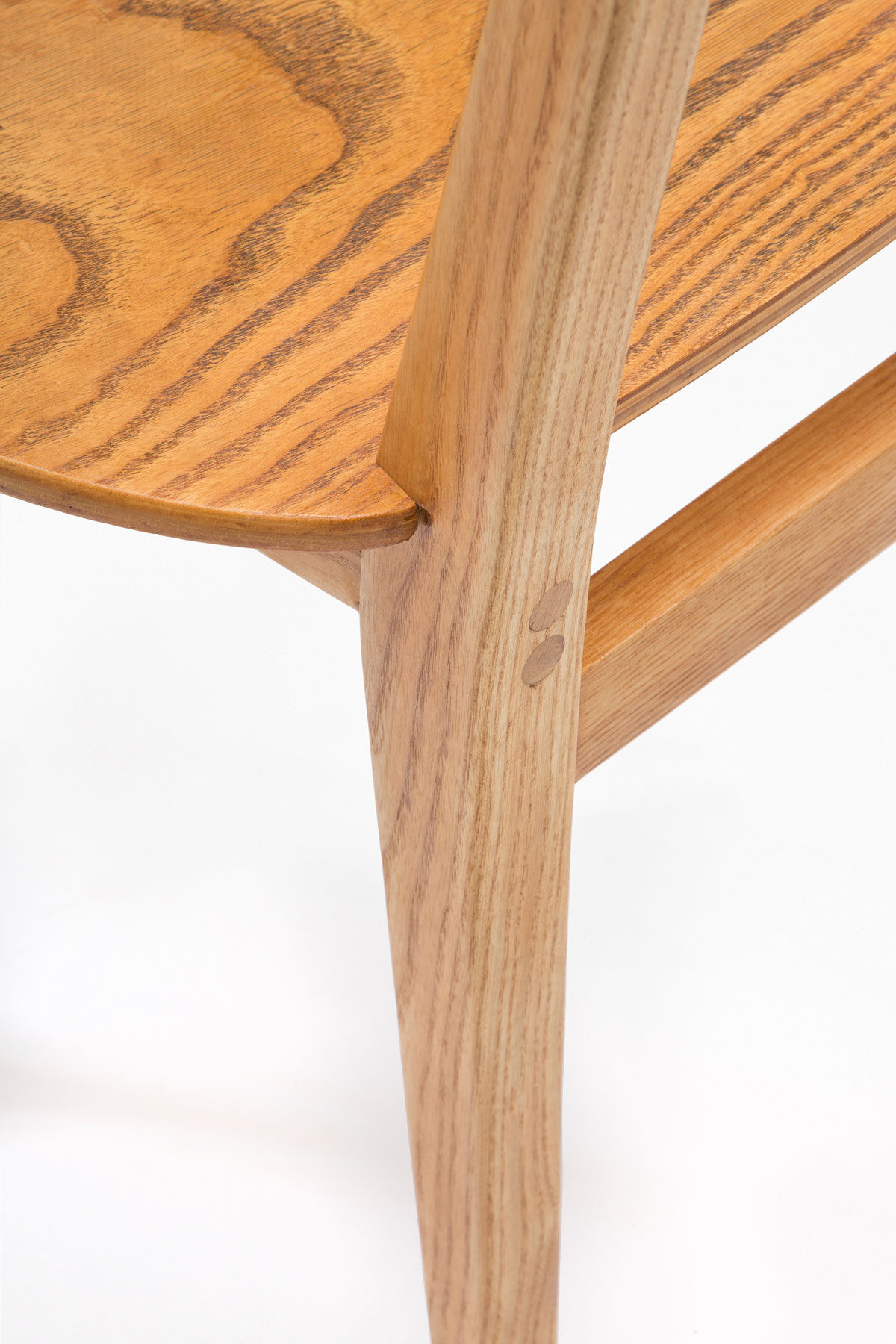 Set of 4 ash chairs by Wanda Genga from 50s