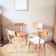 Set of 4 reimagined and mismatched vintage chairs