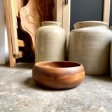 Salad bowl, cut into turned wood