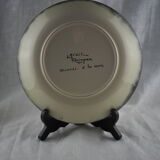 Decorative plate with ermine and stylized gorse patterns - Louis Nédellec - 60s / 70s
