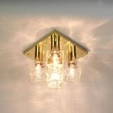 Large glass ice chandelier from Murano by Kalmar, Austria, 1960s.