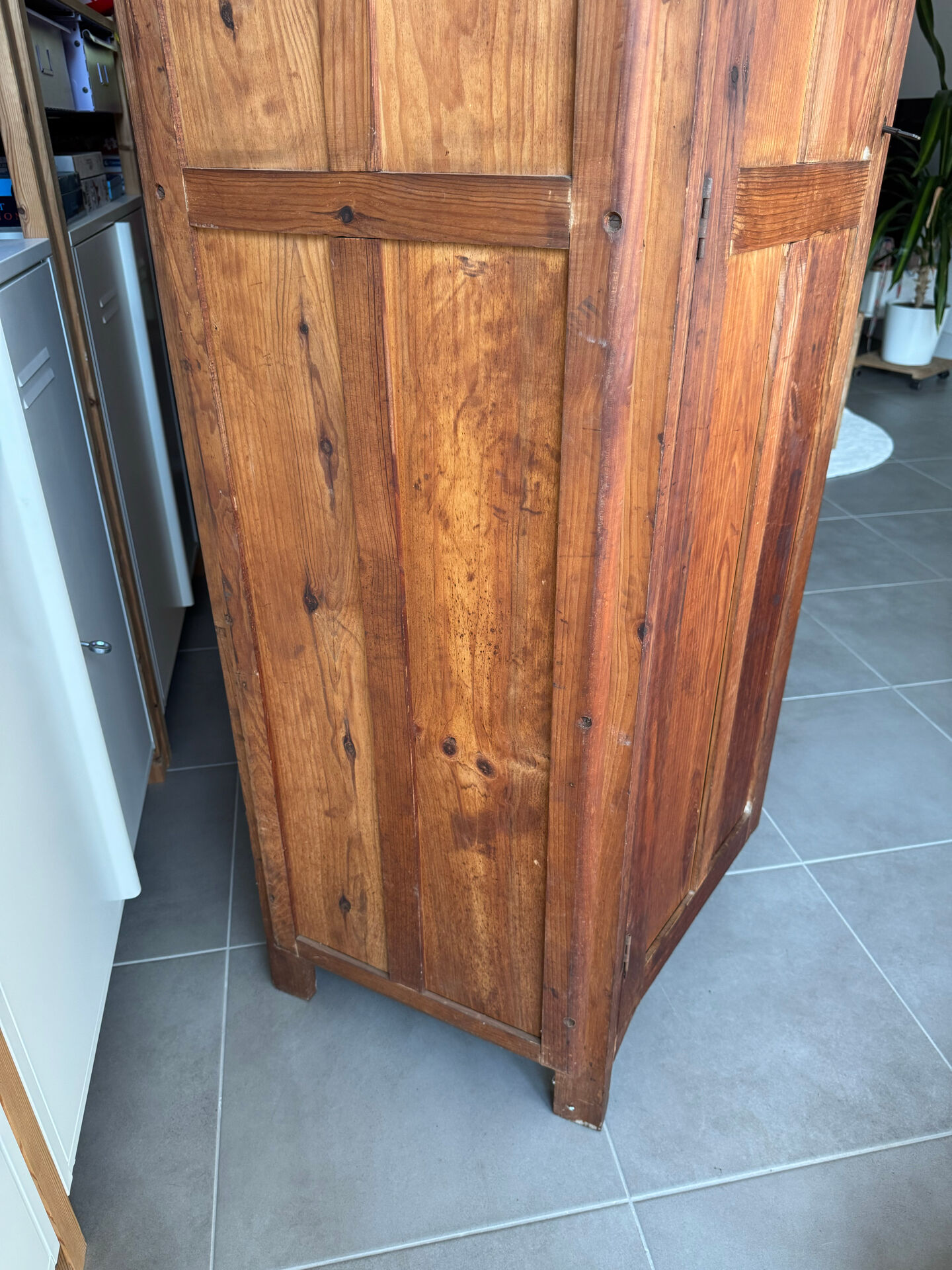 Antique pine wardrobe - Parisian vintage style