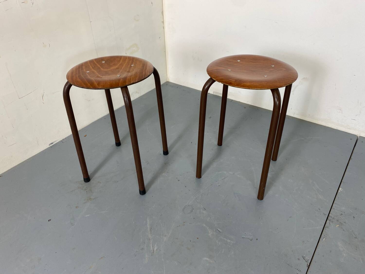 Vintage Industrial Stools from Marko, 1950s, Set of 2
