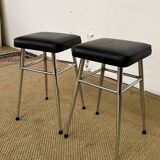 Pair of old skai stools