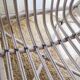Banquette en rotin blanche