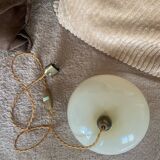 Vintage opaline globe pendant lamp / portable lamp