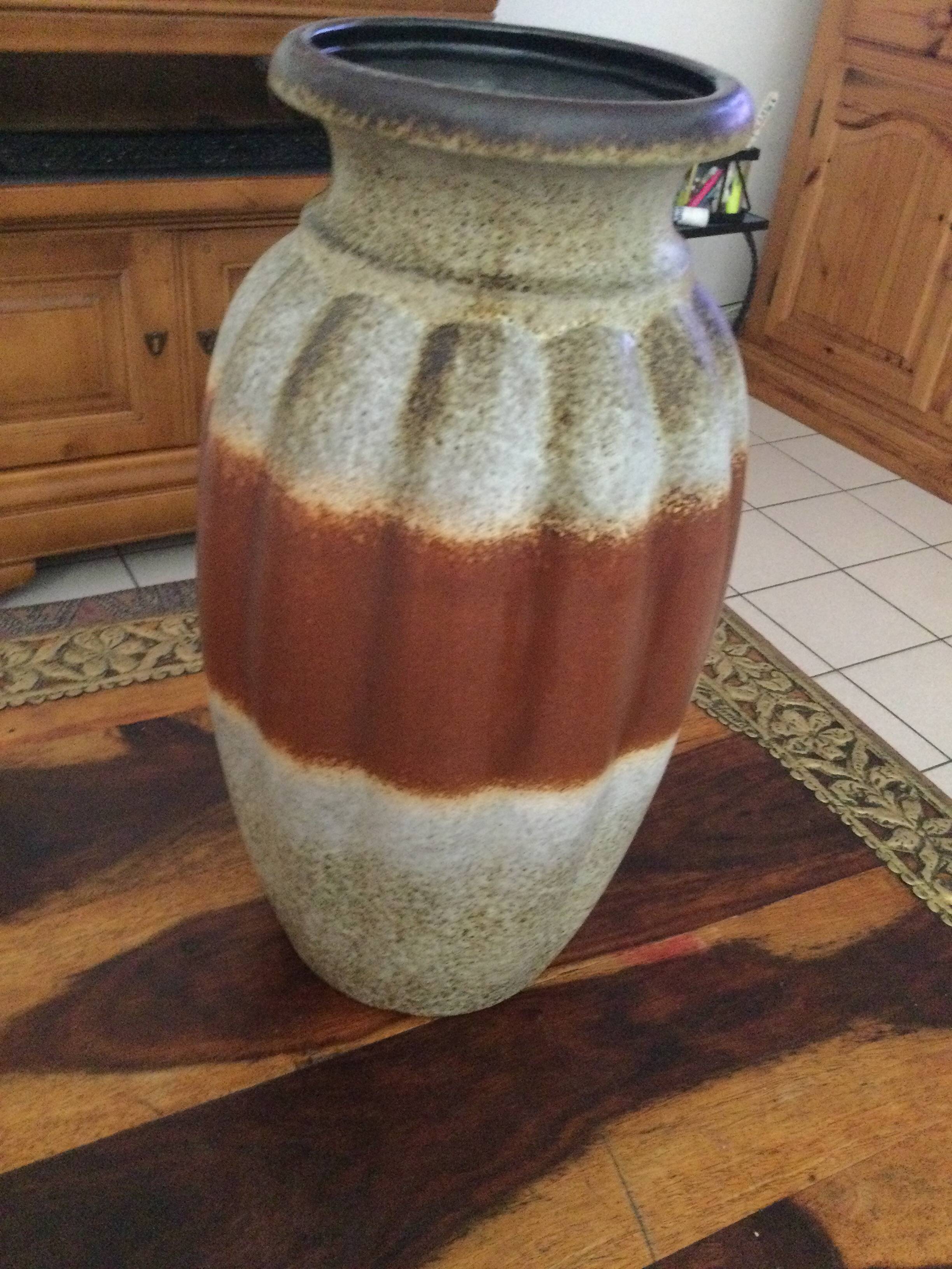 Vintage floor vase Scheurich 292 Ceramic W. Germany 40 cm