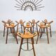 Vintage wooden Spanish barstools Marbella