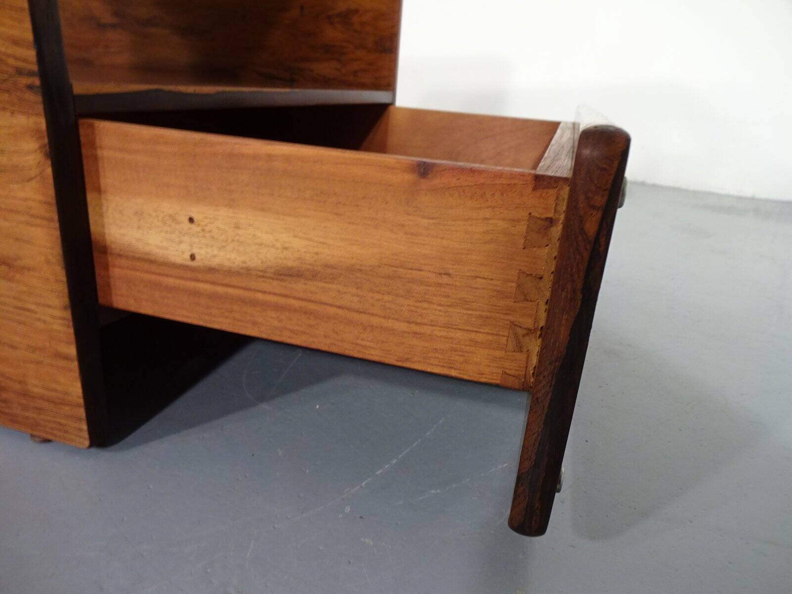 Danish Rosewood & Glass Side Table, 1960s