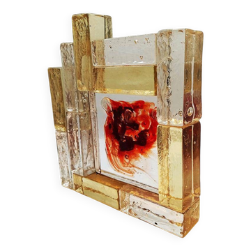 1950s rare large ashtray / sculpture in hand-blown artistic Murano glass attributed to Toni Zuccheri.