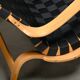 Fauteuil et pouf Bruno Mathsson Pernilla en bois de hêtre et sangles
