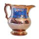 Copper and blue jersey ceramic pitcher