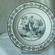 CHOISY HOLLOW PLATE IN FINE FAIENCE ON THE THEME OF THE MONTHS "APRIL"
