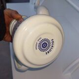 vintage blue and white enamel coffee or teapot
