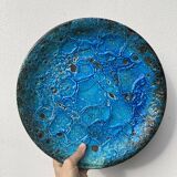 Glacier ennamel tureen vintage turquoise blue 1960 / cyclops varnished earthenware by Charles Cart